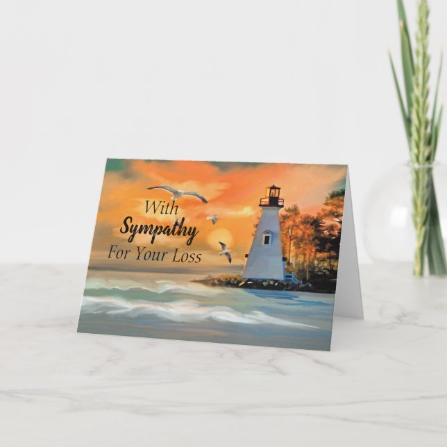 Carte Sympathie pour votre perte (Devant)