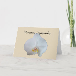 Carte Sympathie profonde orchidée blanche
