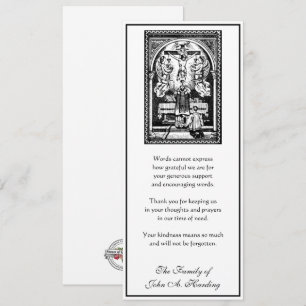 Carte Sympathie religieuse catholique funéraire Merci