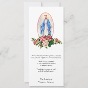 Carte Sympathie religieuse catholique funéraire Merci