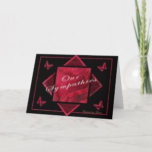 Carte Sympathie rose-papillon -personnaliser