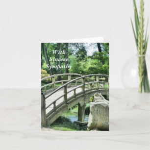 Carte Sympathie sincère - Jardin et Pont