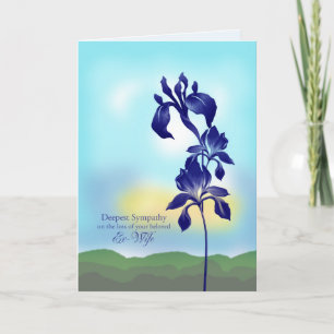 Carte Sympathie sur la perte de l'ex-femme, fleurs viole