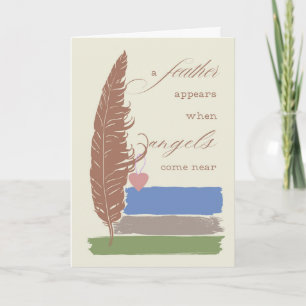 Carte Sympathie une plume apparaît quand Angels Psaume 9