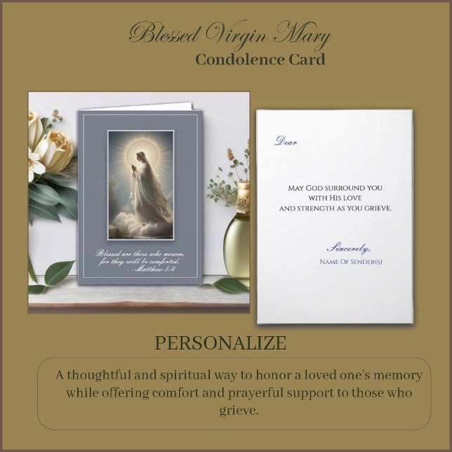 Carte Sympathie Vierge Marie Bienheureuse (Créateur téléchargé)