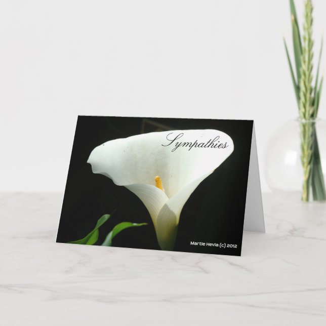 Carte Sympathies - Calla Lily Card (Devant)