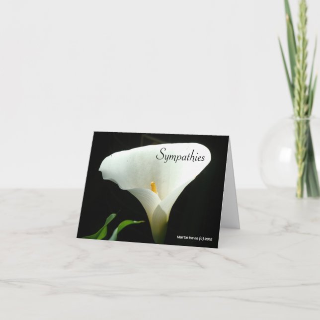 Carte Sympathies - Calla Lily Card (Devant)