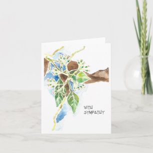 Carte Sympathique Dogwood Watercolor