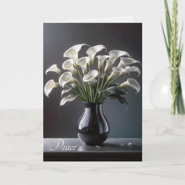 Carte Sympathy Calla Lily Bouquet (Devant)