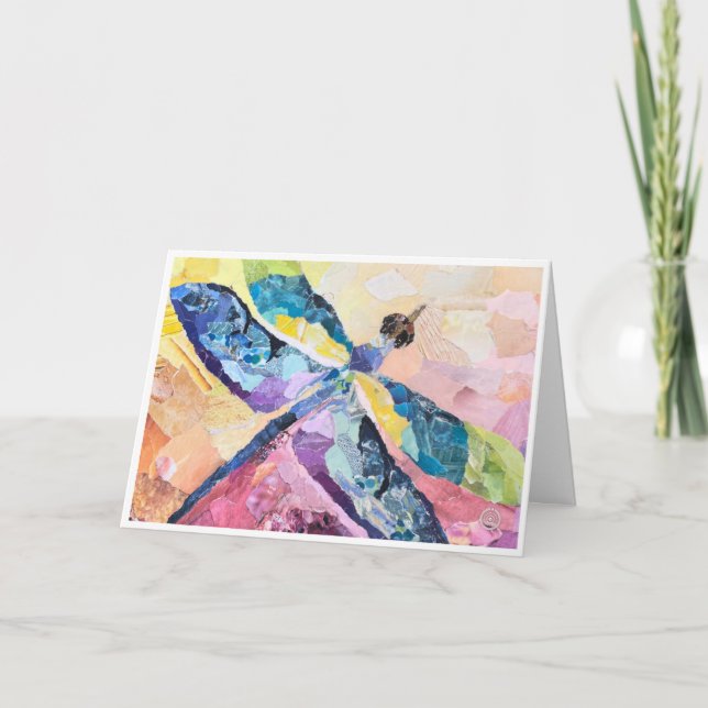 Carte Sympathy Card Featuring a Dragonfly (Devant)