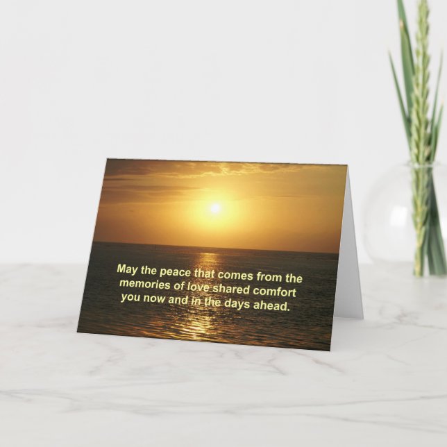 Carte Sympathy Card - with inspirational text (Devant)