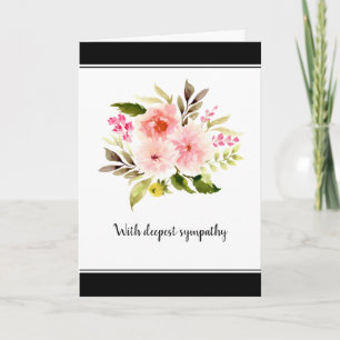 Carte Sympathy Condolence Message Floral Greeting