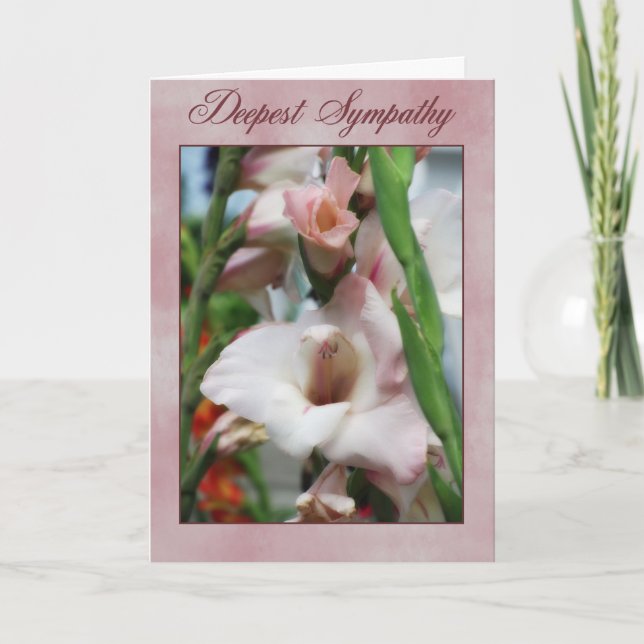 Carte Sympathy de Gladiolas (Devant)