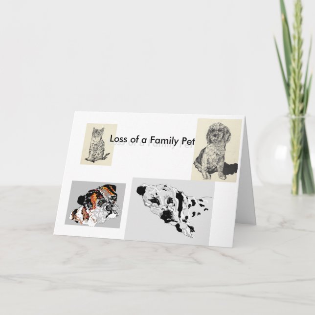 Carte Sympathy Family Pet (Devant)