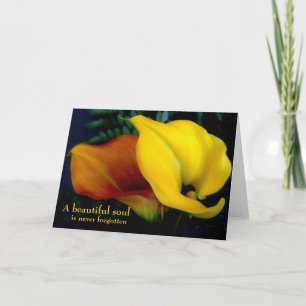Carte Sympathy Floral Calla Lily Deepest
