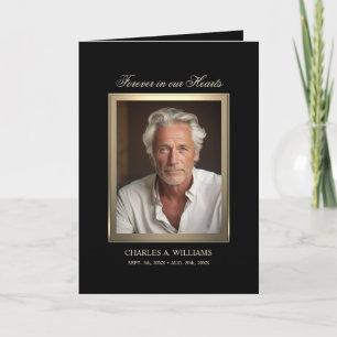 Carte Sympathy Memorial Elegant or PHOTO Merci