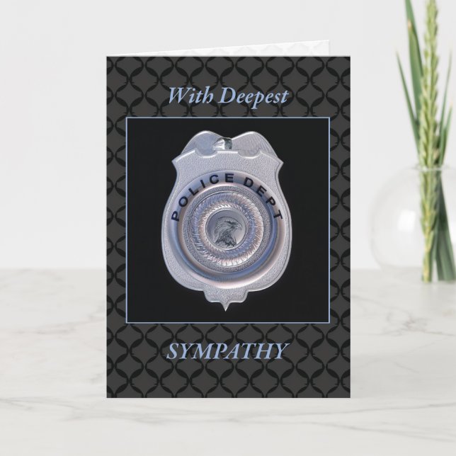 Carte Sympathy Police Badge Police Police Enforcement (Devant)