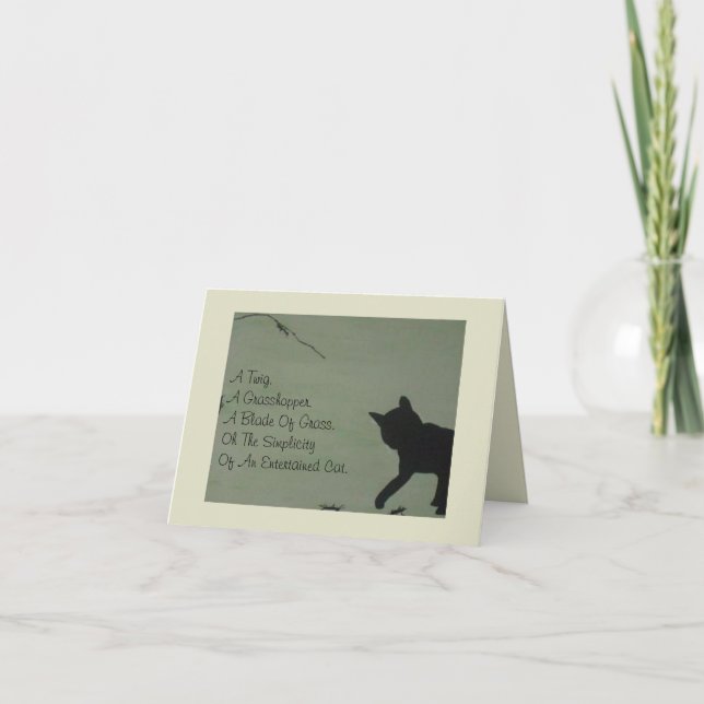 Carte Sympathy pour animaux - Chat (Devant)