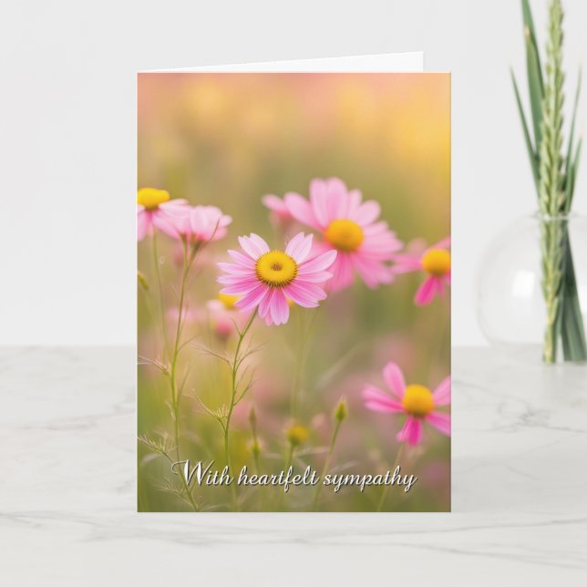 Carte Sympathy Rose Daisies (Devant)