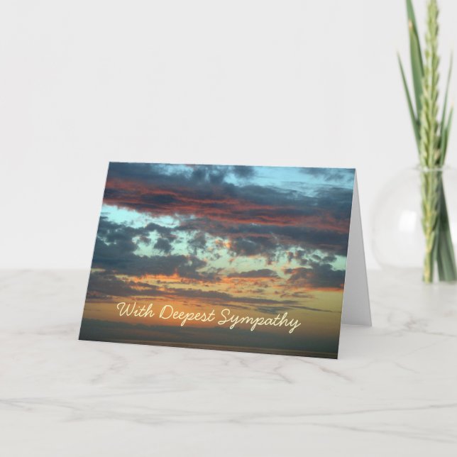 Carte Sympathy sunset clouds (Devant)