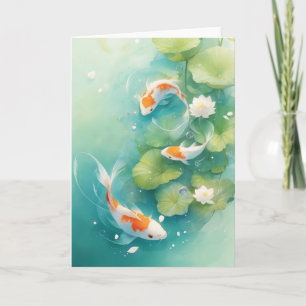 Carte Symphonie douce de Koi Fish