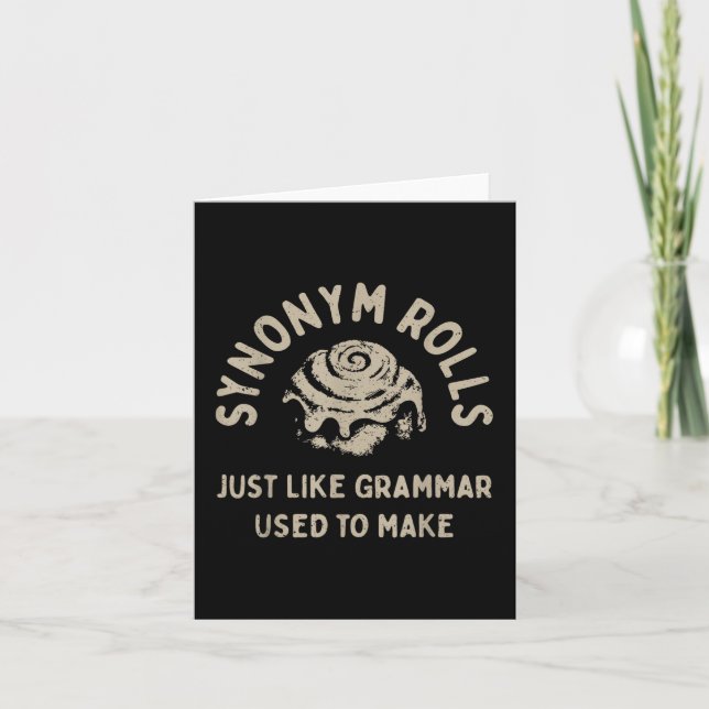 Carte Synonym Rolls Plaisanter Cinnamon Rolls Grammar Pu (Devant)