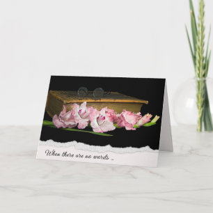 Carte Synpathy Gladiolus et lunettes sur la Bible