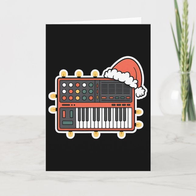 Carte Synthétiseur de Noël Fête de fin d'année Noël  (Devant)