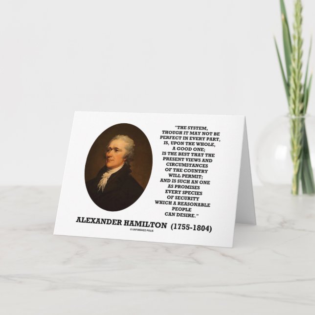 Carte Système de Hamilton ne pas être parfait une bonne (Devant)