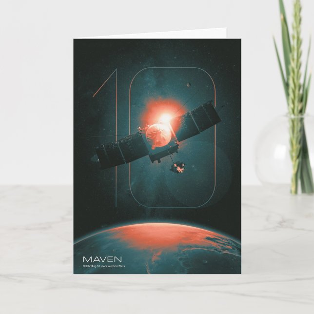 Carte Système solaire, 10 ans de Satelite Mars Maven (Devant)