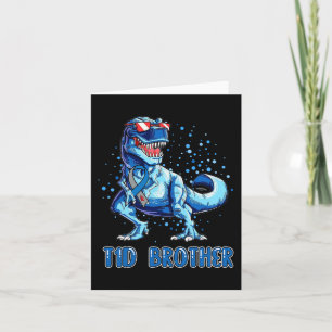 Carte T1D Brother Type 1 Diabète Ruban T Rex Dinosaur