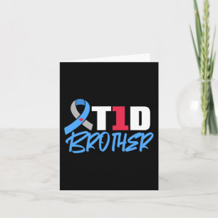 Carte T1D Frère Type 1 Sensibilisation au diabète Frère
