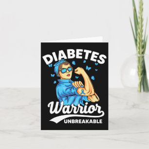 Carte T1d Guerrier du diabète Indestructible Type 1 Diab