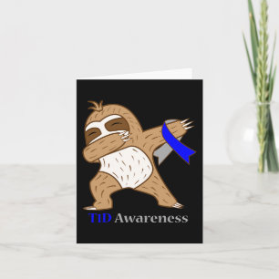 Carte T1D Lutte contre le diabète Ruban Dabbing Sloth Wa