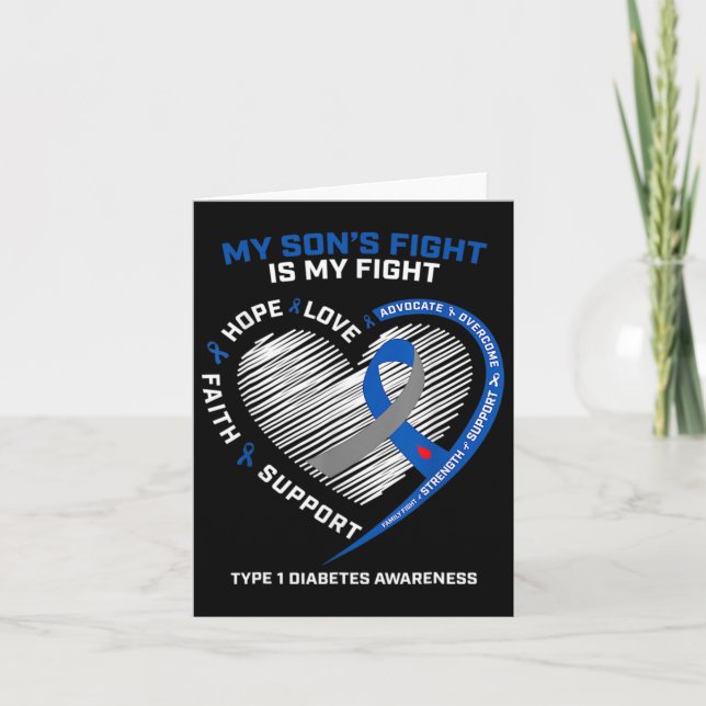 Carte T1d Maman Le combat de mon fils est mon combat Typ (Devant)