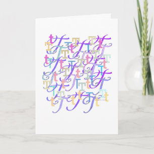 Carte "T" Confettis de Lettres