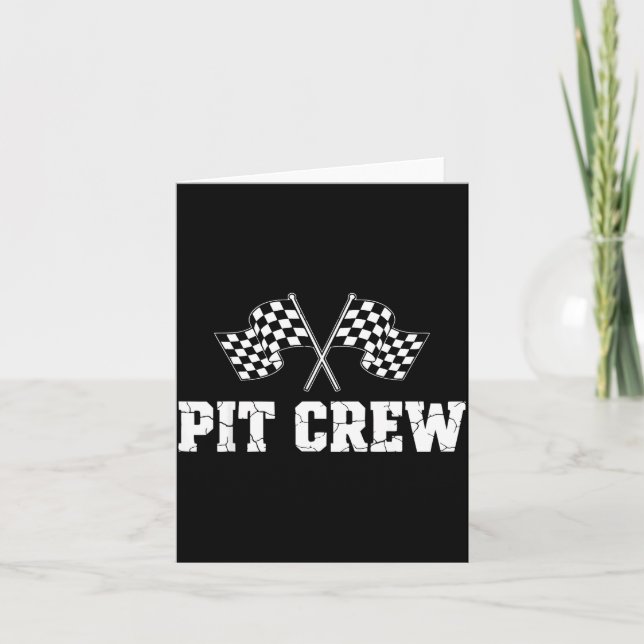 Carte T Crew Race Car Birthday Party Family Matching Car (Devant)