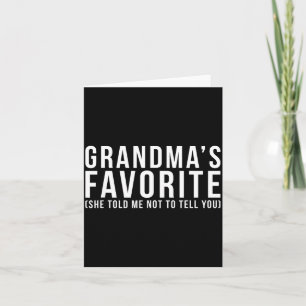 Carte T préféré de grand-mère, petit-fils ou petite-fill