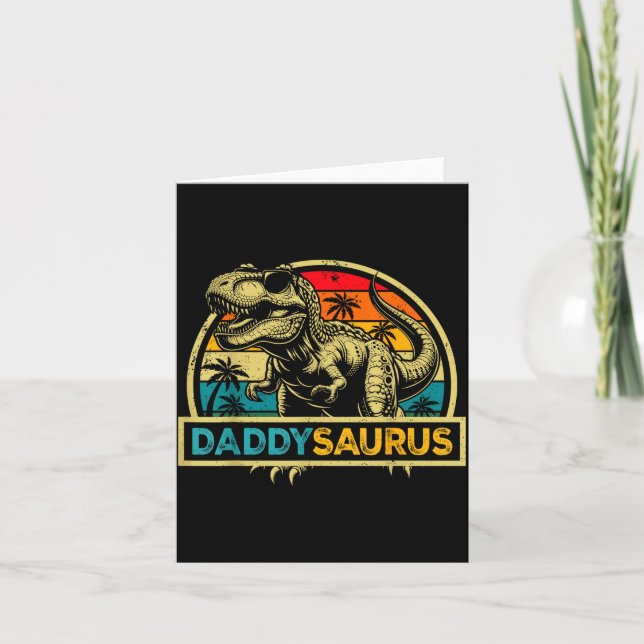 Carte T Rex Daddysaurus Dinosaure Papa Saurus Famille Ta (Devant)