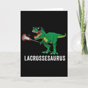 Carte T Rex de crosse drôle Dinosaure Lax Garçons Équipe