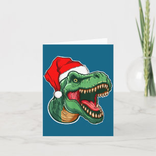 Carte T-rex de Noël 