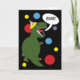 Carte T-Rex Dinosaur Anniversaire