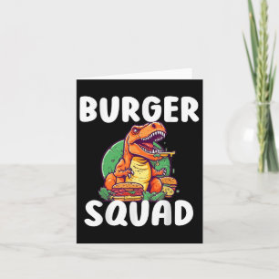 Carte T-rex Dinosaur Burger Squad Hamburger Amateurs Drô