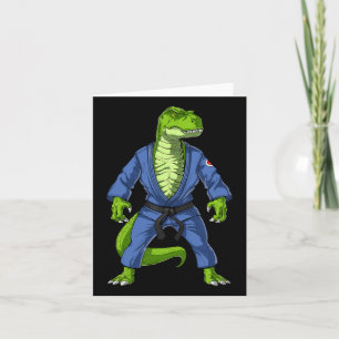 Carte T-rex Dinosaur Jiu-jitsu Judo Ninja Arts martiaux 