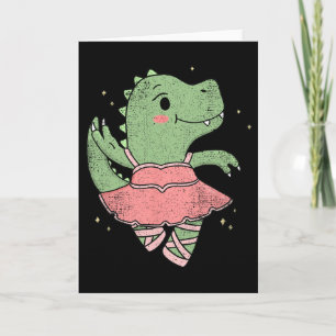 Carte T-rex dinosaure dansant Llerina pour danseur de Ll