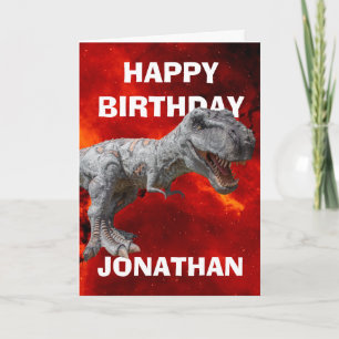 Carte T REX fête d'anniversaire