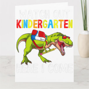 Carte T Rex Retour À L'École Les Enfants Veillent À La M