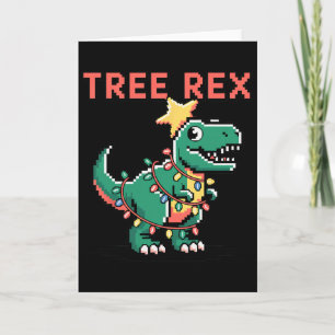 Carte T-Rex Sweat-shirt de Noël laid Dinosaure Noël