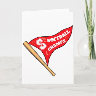 Carte T-Shi Champ de Softball Féminin Légendaire Personn