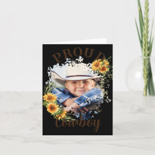 Carte T Shirt Accent Tournesol Texte Photo Cowboy